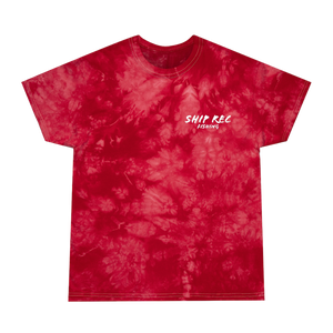 MENS RED TIE DYE FISHING T-SHIRT